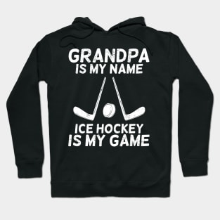 Ice Hockey Grandpa Grandfather Gift Hoodie